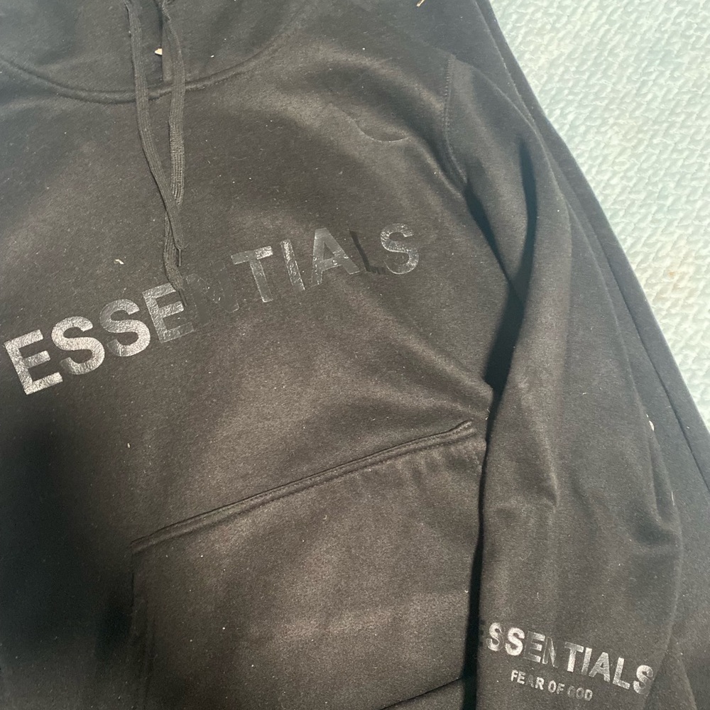 Black Essentials Hoodie